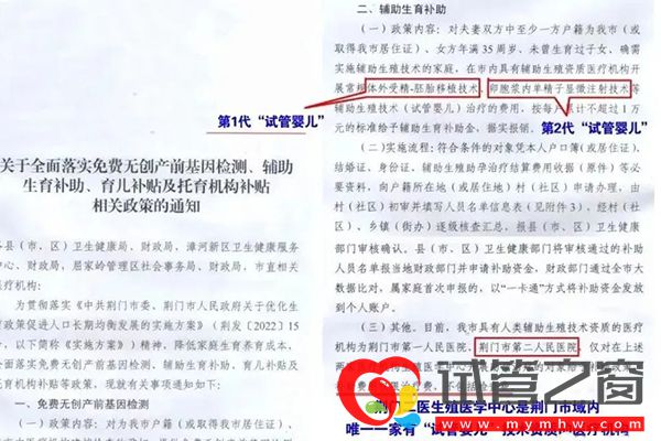 湖北荆门试管费医保不能报,但按政策文件规定可领1万补助(图2) 荆门有关试管婴儿补贴政策的通知